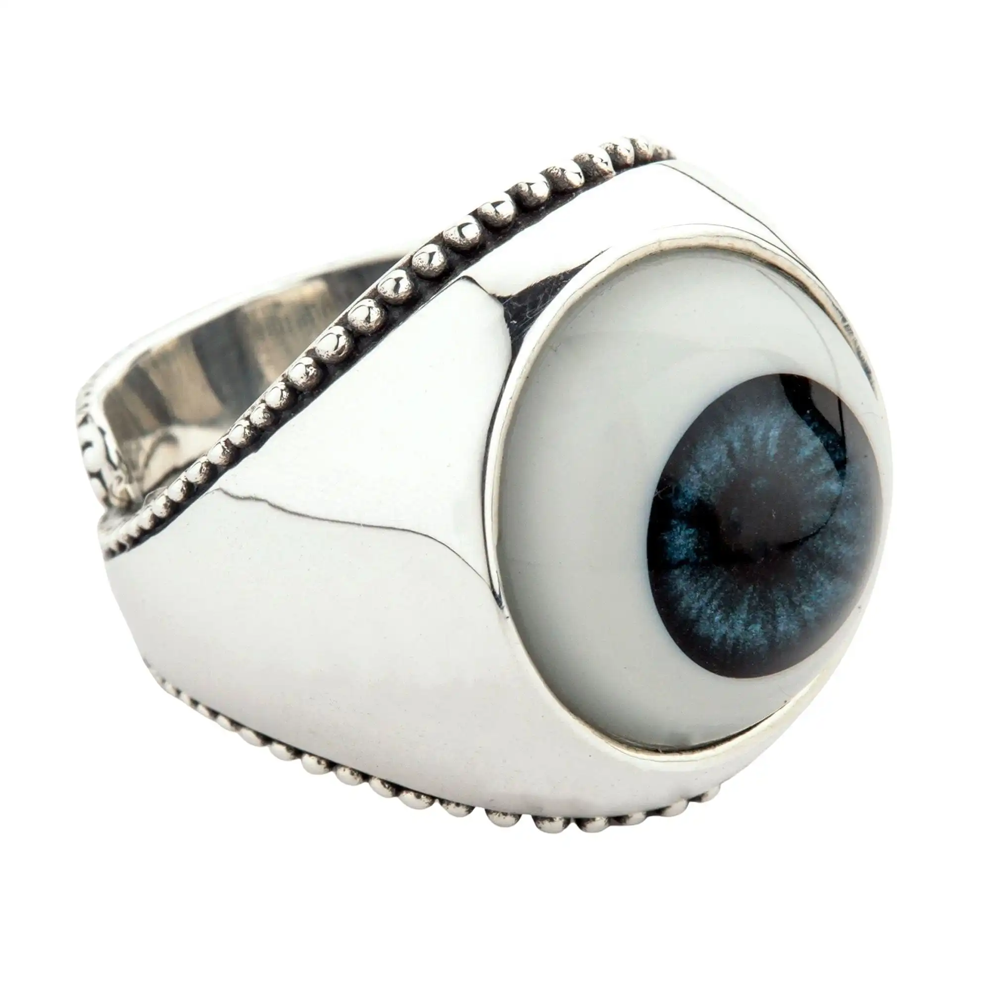 Bikerringshop Handmade Evil Eye Ladies Ring 3 Bikerringshop Handmade Evil Eye Ladies Ring