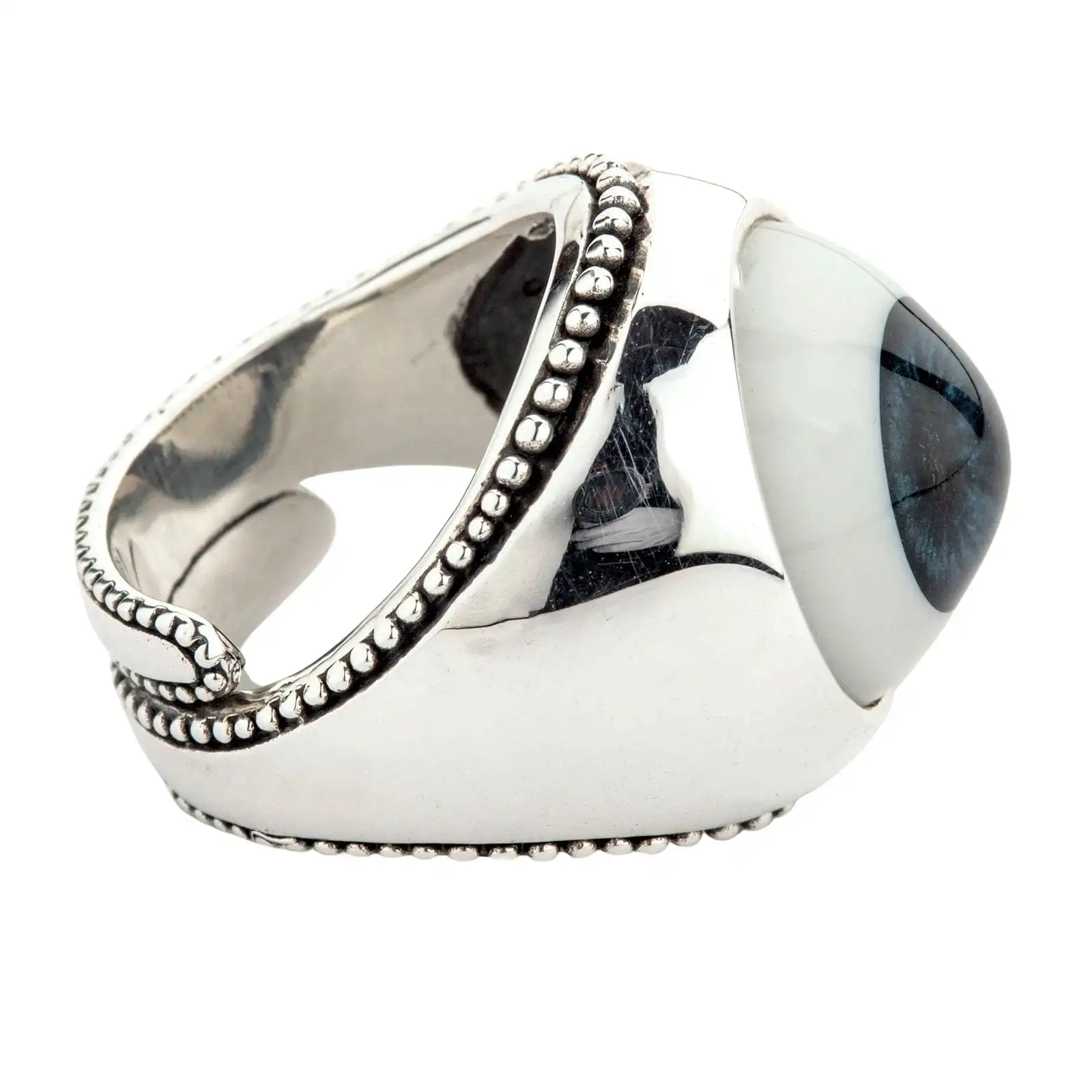 Bikerringshop Handmade Evil Eye Ladies Ring 8 Bikerringshop Handmade Evil Eye Ladies Ring - Image 6