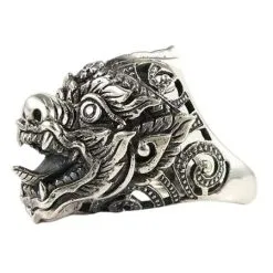 Bikerringshop Sterling Silver Hanuman Tattoo Monkey Head Ring -Outlet Rings Store hanuman tattoo ring 3