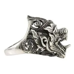 Bikerringshop Sterling Silver Hanuman Tattoo Monkey Head Ring -Outlet Rings Store hanuman tattoo ring 4