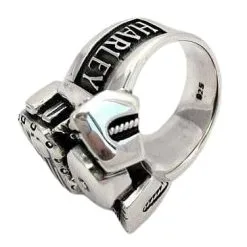 Bikerringshop Sterling Silver Biker Harley Engine Ring Jewelry -Outlet Rings Store harley ring jewelry 4