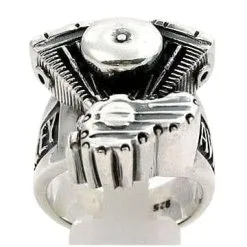 Bikerringshop Sterling Silver Biker Harley Engine Ring Jewelry -Outlet Rings Store harley ring jewelry 8