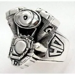 Bikerringshop Sterling Silver Motorcycle Engine Harley Rings 11 Bikerringshop Sterling Silver Motorcycle Engine Harley Rings -Outlet Rings Store harley rings 3