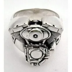 Bikerringshop Sterling Silver Motorcycle Engine Harley Rings 13 Bikerringshop Sterling Silver Motorcycle Engine Harley Rings -Outlet Rings Store harley rings 6