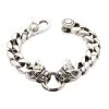 Bikerringshop Sterling Silver Heavy Bulldog Head Biker Bracelet 1 Bikerringshop Sterling Silver Heavy Bulldog Head Biker Bracelet -Outlet Rings Store heavy bulldog silver bracelet