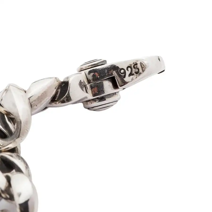 Bikerringshop Sterling Silver Heavy Bulldog Head Biker Bracelet 9 Bikerringshop Sterling Silver Heavy Bulldog Head Biker Bracelet - Image 7