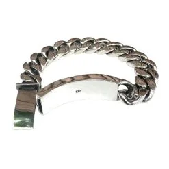 Bikerringshop Heavy ID Sterling Silver Mens Biker Bracelet 13 Bikerringshop Heavy ID Sterling Silver Mens Biker Bracelet -Outlet Rings Store heavy id sterling silver biker bracelet 5