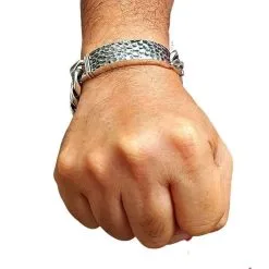 Bikerringshop Heavy ID Sterling Silver Mens Biker Bracelet 14 Bikerringshop Heavy ID Sterling Silver Mens Biker Bracelet -Outlet Rings Store heavy id sterling silver biker bracelet 7