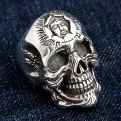 Bikerringshop Heavy Sterling Silver Sun God Skull Ring -Outlet Rings Store heavy sterling silver sun god skull ring 3