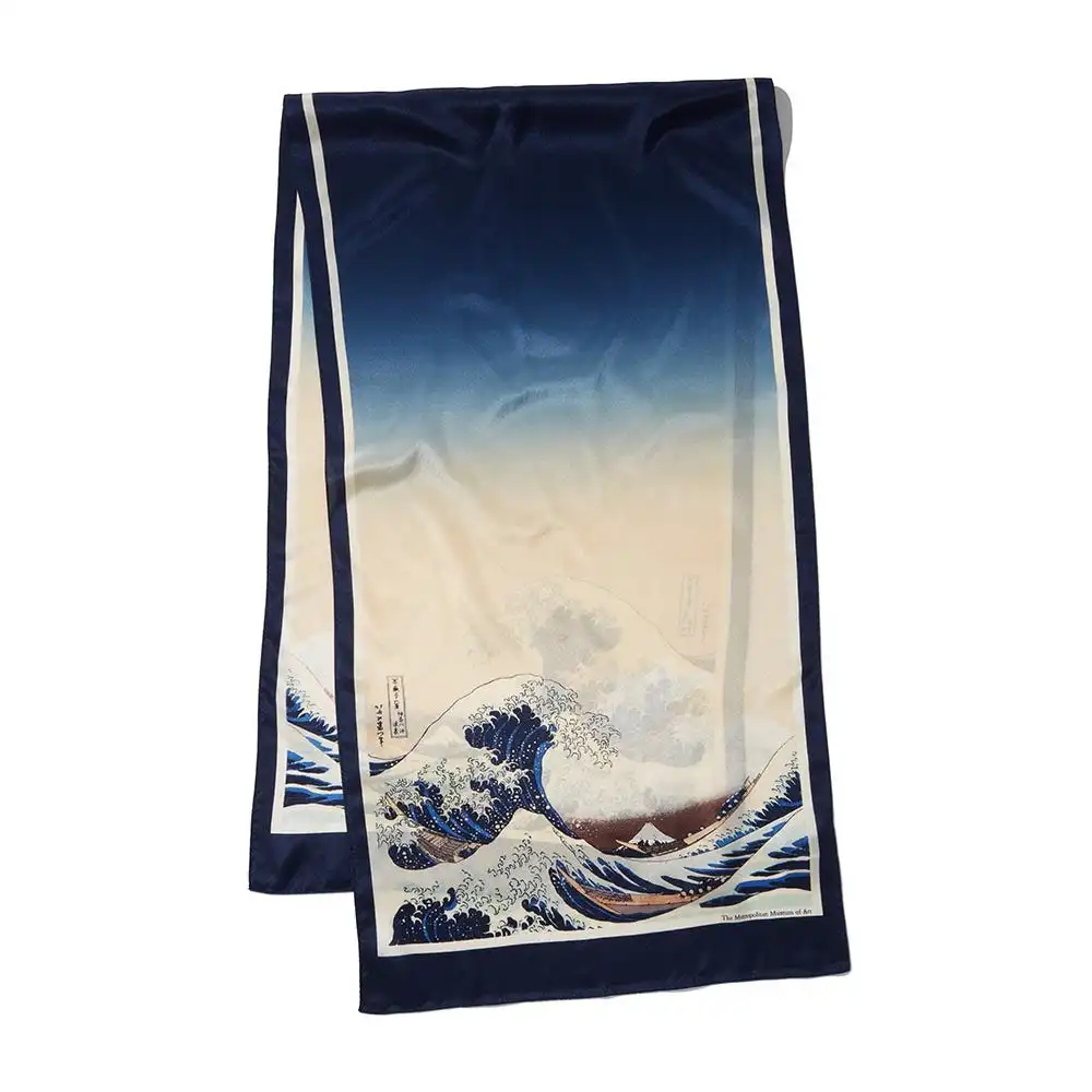 The Metropolitan Museum Of Art Hokusai Great Wave Oblong Silk Scarf 4 The Metropolitan Museum Of Art Hokusai Great Wave Oblong Silk Scarf - Image 2