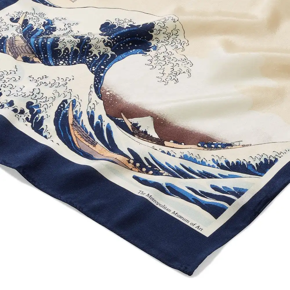 The Metropolitan Museum Of Art Hokusai Great Wave Oblong Silk Scarf 5 The Metropolitan Museum Of Art Hokusai Great Wave Oblong Silk Scarf - Image 3