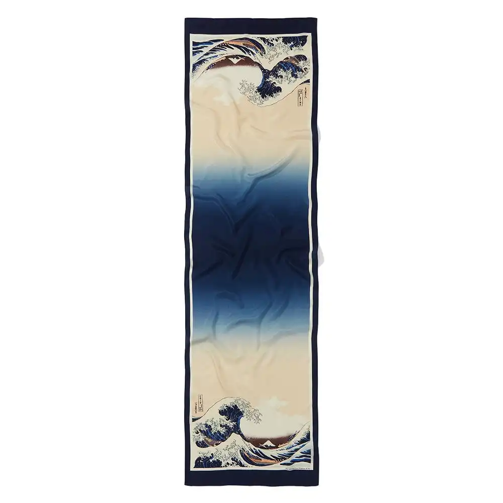 The Metropolitan Museum Of Art Hokusai Great Wave Oblong Silk Scarf 6 The Metropolitan Museum Of Art Hokusai Great Wave Oblong Silk Scarf - Image 4