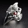 Bikerringshop Sterling Silver Dinosaur Hornbill Skull Head Ring 1 Bikerringshop Sterling Silver Dinosaur Hornbill Skull Head Ring -Outlet Rings Store hornbill skull ring