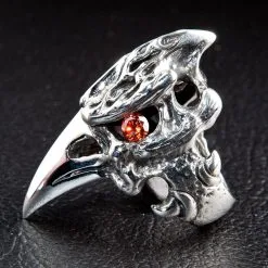 Bikerringshop Sterling Silver Dinosaur Hornbill Skull Head Ring 13 Bikerringshop Sterling Silver Dinosaur Hornbill Skull Head Ring -Outlet Rings Store hornbill skull ring 4