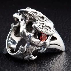 Bikerringshop Sterling Silver Dinosaur Hornbill Skull Head Ring 15 Bikerringshop Sterling Silver Dinosaur Hornbill Skull Head Ring -Outlet Rings Store hornbill skull ring 5