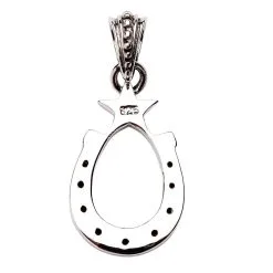 Bikerringshop Horseshoe Sterling Silver Pendant -Outlet Rings Store horseshoe pendant 3