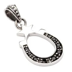 Bikerringshop Horseshoe Sterling Silver Pendant