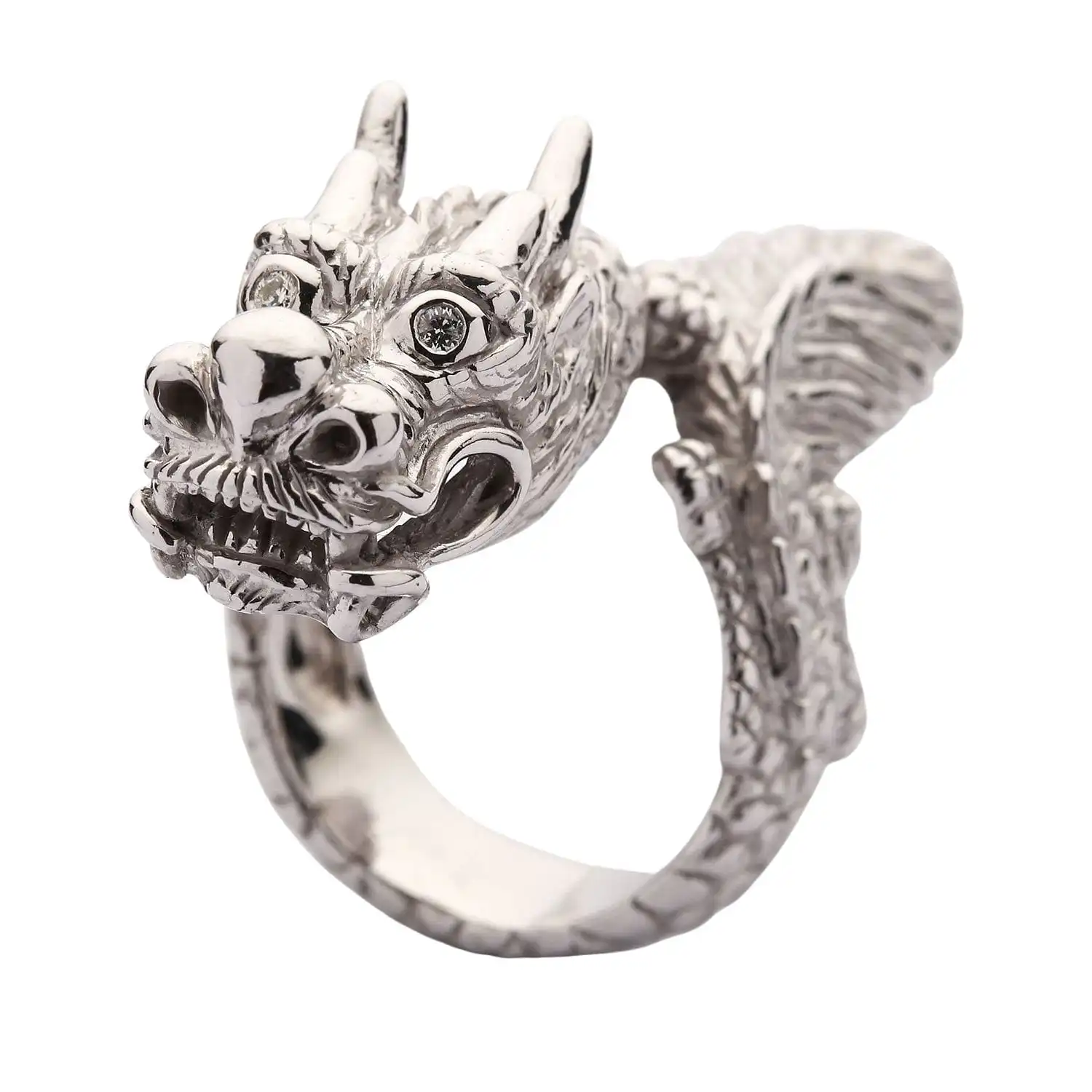 Bikerringshop Handmade Silver Dragon Ring 3 Bikerringshop Handmade Silver Dragon Ring