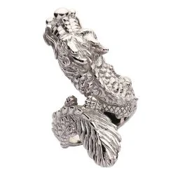 Bikerringshop Handmade Silver Dragon Ring 14 Bikerringshop Handmade Silver Dragon Ring -Outlet Rings Store huge silver dragon ring 5