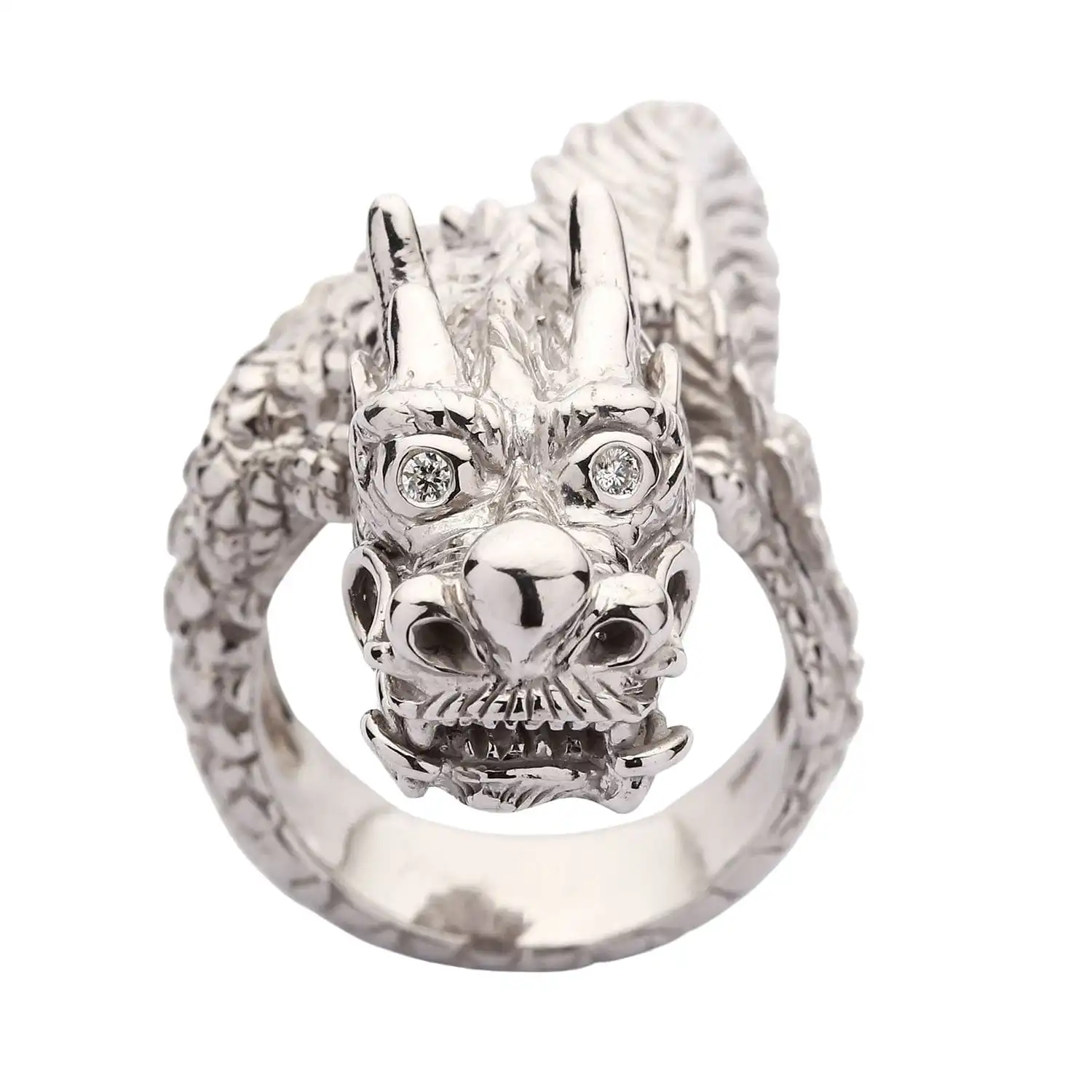 Bikerringshop Handmade Silver Dragon Ring 5 Bikerringshop Handmade Silver Dragon Ring - Image 3