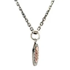 Bikerringshop Sterling Silver Skull Indian Liberty Coin Pendant -Outlet Rings Store indian liberty coin necklace 5