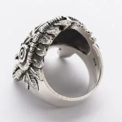 Bikerringshop Sterling Silver Skull Indian Chief Biker Ring -Outlet Rings Store indian rings 6