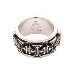 Bikerringshop Sterling Silver Iron Cross Spinner Rings -Outlet Rings Store iron cross spinner rings 2