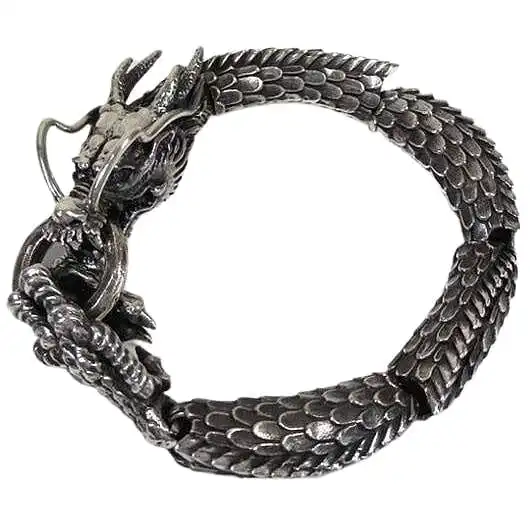 Bikerringshop Japanese Dragon Sterling Silver Bracelet 6 Bikerringshop Japanese Dragon Sterling Silver Bracelet - Image 4