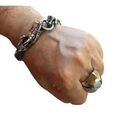 Bikerringshop Japanese Dragon Sterling Silver Bracelet 14 Bikerringshop Japanese Dragon Sterling Silver Bracelet -Outlet Rings Store japanese dragon silver bracelet 7