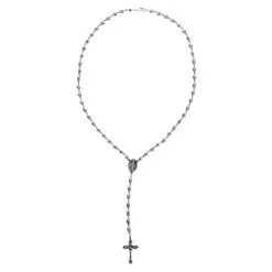 Bikerringshop Sterling Silver Skull Jesus Chain Necklace -Outlet Rings Store jesus skull chain necklace 2