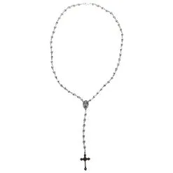 Bikerringshop Sterling Silver Skull Jesus Chain Necklace -Outlet Rings Store jesus skull chain necklace