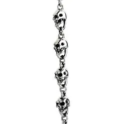 Bikerringshop Sterling Silver Skull Jesus Chain Necklace -Outlet Rings Store jesus skull chain necklace 6