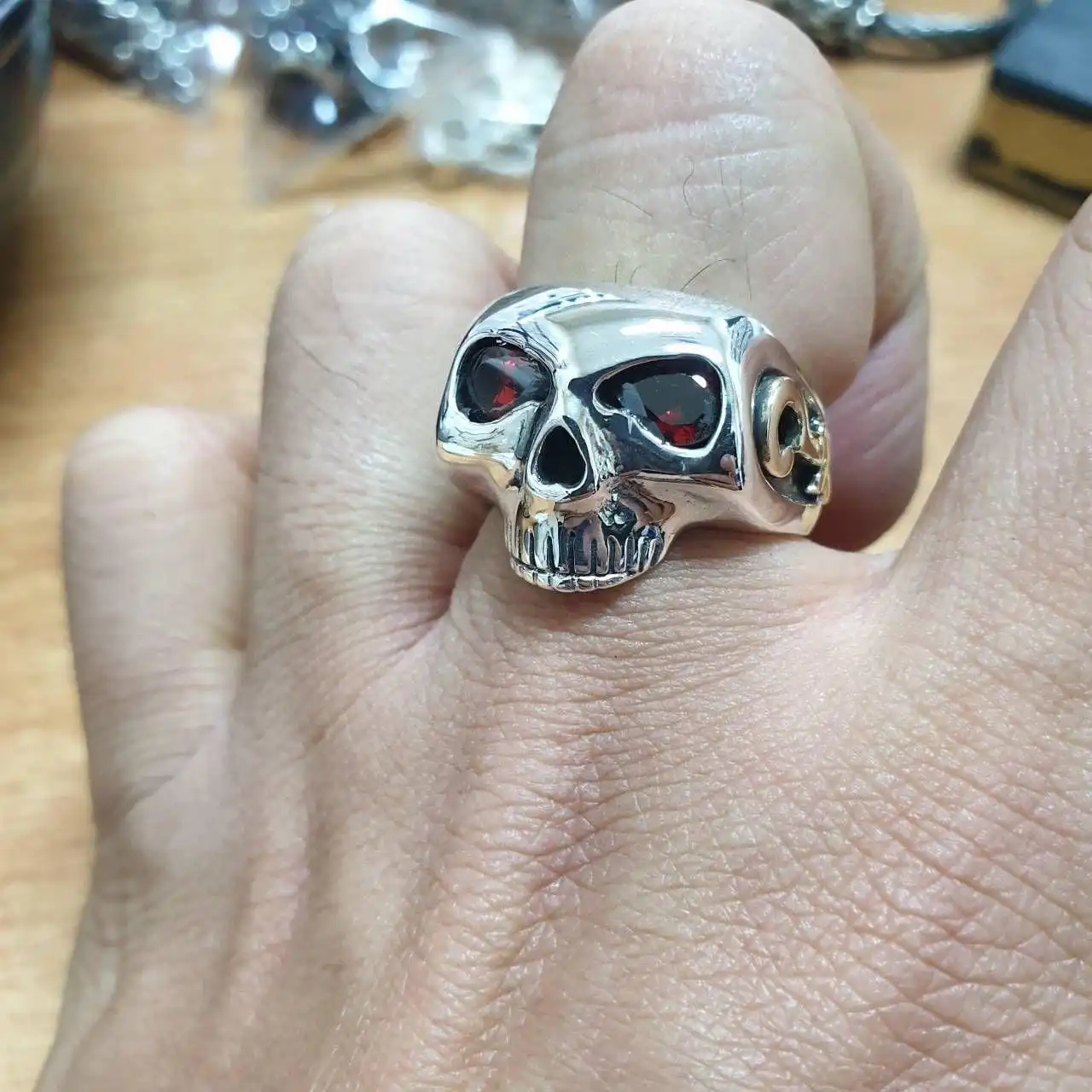 Bikerringshop Sterling Silver Johnny Depp Skull Rings 9 Bikerringshop Sterling Silver Johnny Depp Skull Rings - Image 7
