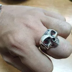 Bikerringshop Sterling Silver Johnny Depp Skull Rings
