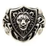 Bikerringshop Sterling Silver Knight Lion Ring -Outlet Rings Store knight lion ring