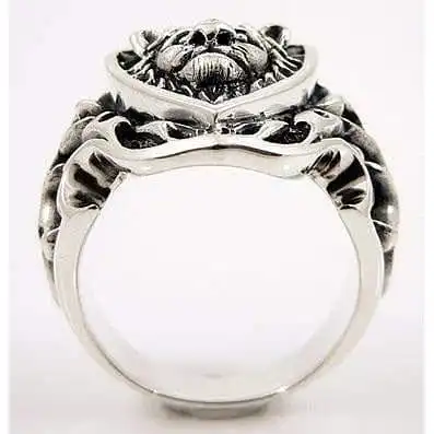 Bikerringshop Sterling Silver Knight Lion Ring 6 Bikerringshop Sterling Silver Knight Lion Ring - Image 4