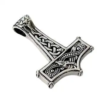 Bikerringshop Sterling Silver Knot Thors Hammer Pendant 5 Bikerringshop Sterling Silver Knot Thors Hammer Pendant - Image 3