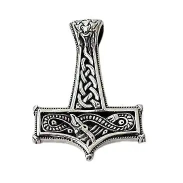 Bikerringshop Sterling Silver Knot Thors Hammer Pendant 4 Bikerringshop Sterling Silver Knot Thors Hammer Pendant - Image 2