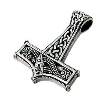 Bikerringshop Sterling Silver Knot Thors Hammer Pendant 3 Bikerringshop Sterling Silver Knot Thors Hammer Pendant