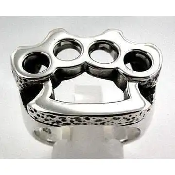 Bikerringshop Sterling Silver Knuckle Duster Mens Ring 8 Bikerringshop Sterling Silver Knuckle Duster Mens Ring - Image 6