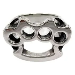 Bikerringshop Sterling Silver Knuckle Duster Mens Ring 10 Bikerringshop Sterling Silver Knuckle Duster Mens Ring -Outlet Rings Store knuckle duster ring 6