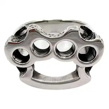 Bikerringshop Sterling Silver Knuckle Duster Mens Ring 5 Bikerringshop Sterling Silver Knuckle Duster Mens Ring - Image 3