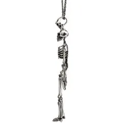 Bikerringshop Large Sterling Silver Skull Skeleton Pendant Necklace 28 Bikerringshop Large Sterling Silver Skull Skeleton Pendant Necklace -Outlet Rings Store large skeleton necklace 4