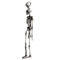 Bikerringshop Large Sterling Silver Skull Skeleton Pendant Necklace 19 Bikerringshop Large Sterling Silver Skull Skeleton Pendant Necklace -Outlet Rings Store large skeleton pendant 3