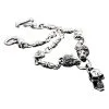 Bikerringshop Lion Skull Sterling Silver Biker Necklace -Outlet Rings Store lion skull silver necklace
