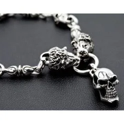 Bikerringshop Lion Skull Sterling Silver Biker Necklace -Outlet Rings Store lion skull silver necklace 6 2048x2048 602bb69d a39c 43d2 a399 b8b5722872c0