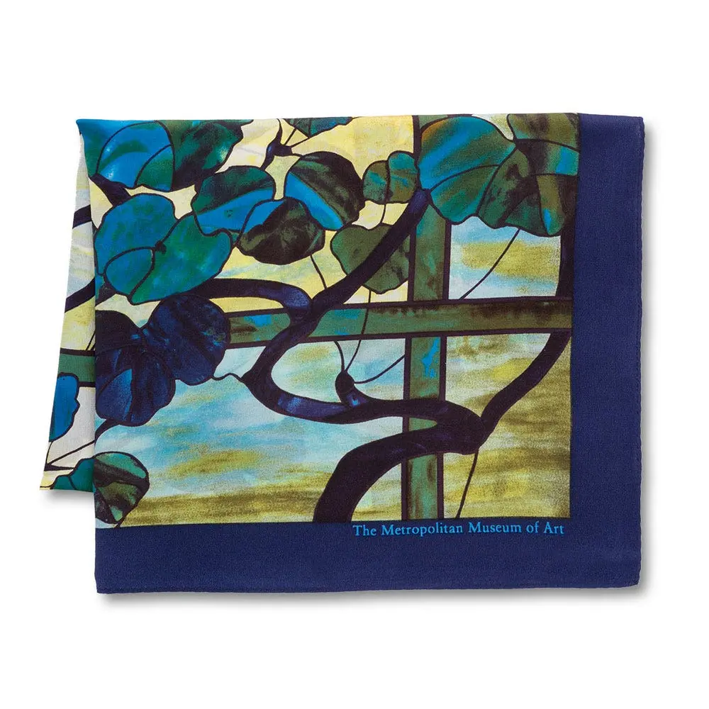 The Metropolitan Museum Of Art Louis C. Tiffany Grapevine Oblong Silk Scarf 4 The Metropolitan Museum Of Art Louis C. Tiffany Grapevine Oblong Silk Scarf - Image 2