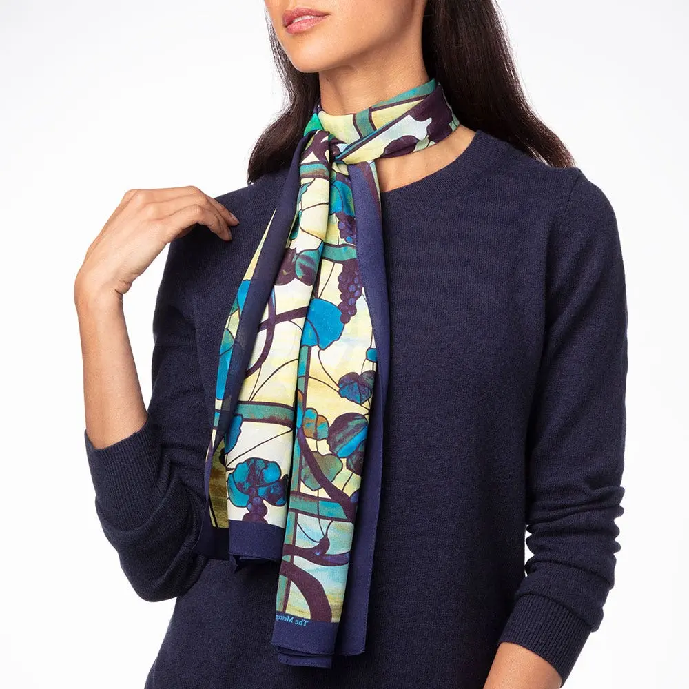 The Metropolitan Museum Of Art Louis C. Tiffany Grapevine Oblong Silk Scarf 6 The Metropolitan Museum Of Art Louis C. Tiffany Grapevine Oblong Silk Scarf - Image 4