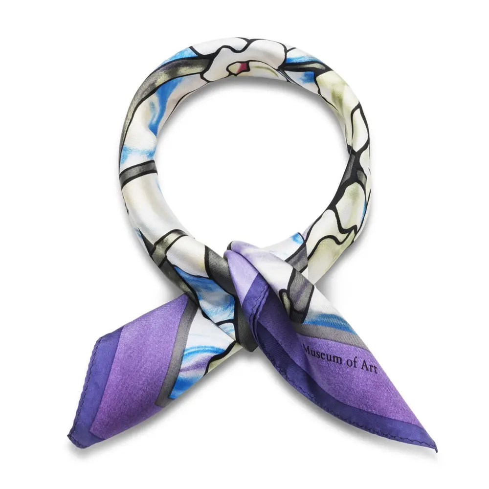 The Metropolitan Museum Of Art Louis C. Tiffany Magnolias And Irises Silk Neckerchief 4 The Metropolitan Museum Of Art Louis C. Tiffany Magnolias And Irises Silk Neckerchief - Image 2