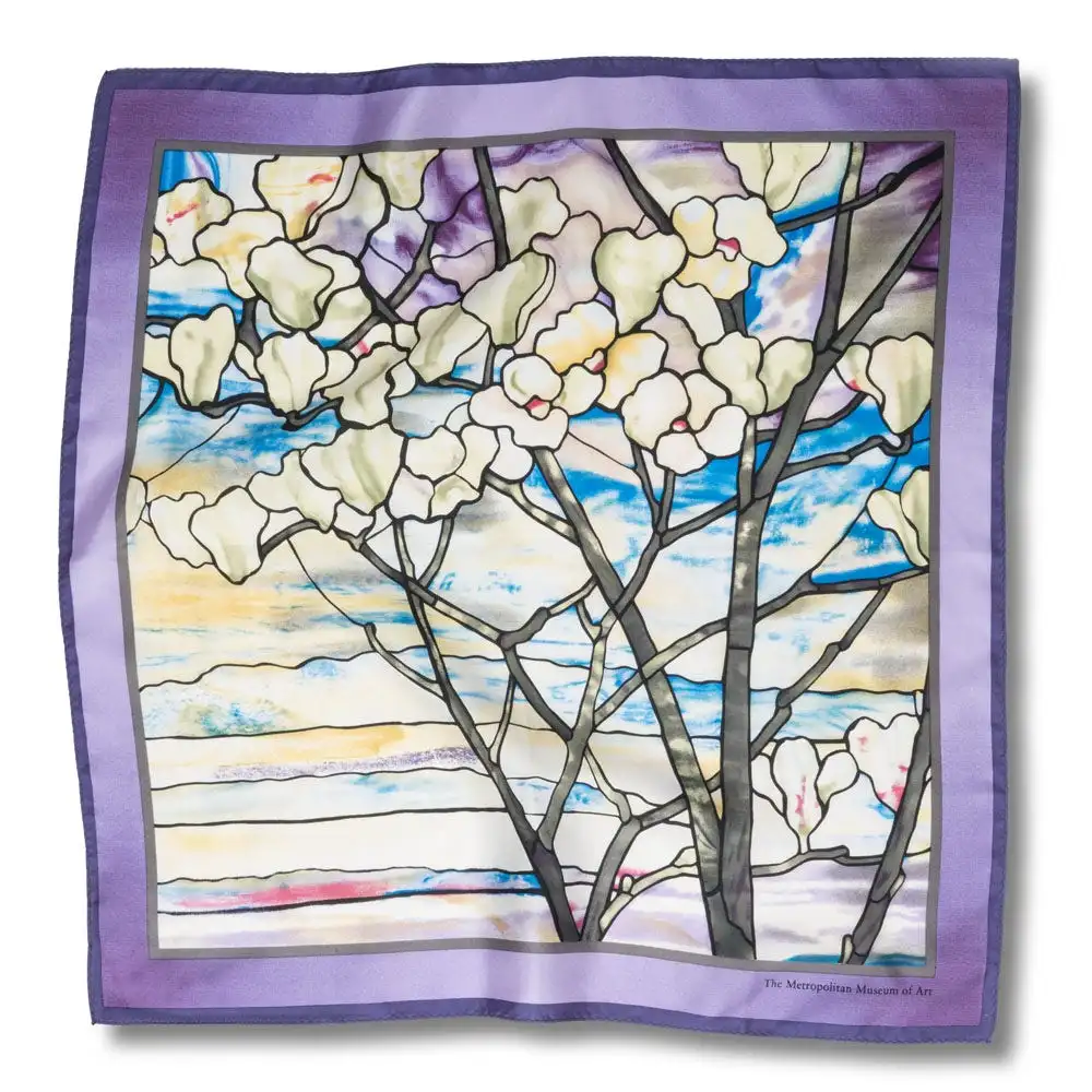 The Metropolitan Museum Of Art Louis C. Tiffany Magnolias And Irises Silk Neckerchief 3 The Metropolitan Museum Of Art Louis C. Tiffany Magnolias And Irises Silk Neckerchief